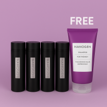 NANOGEN Thickening Hair Fibres 30g (Pack of 4) + FREE NANOGEN Shampoo for Women 240ml