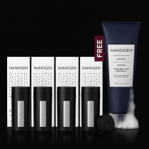 NANOGEN Thickening Hair Fibres 30g (Pack of 4) + FREE NANOGEN Shampoo for Men 240ml